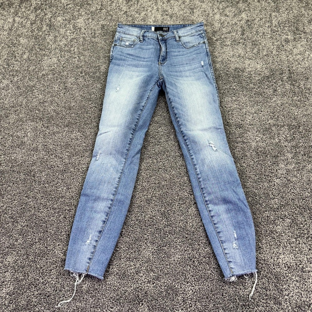 Kut From The Kloth Jeans Womens 2 Blue Connie Fab Ab High Rise Ankle Skinny